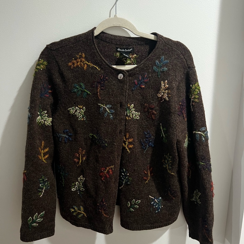 Alexandra Bartlett Brown Embroidered Women's Jacket